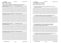 Arbeitsblatt schriftliche Division und Textaufgaben Klasse 4