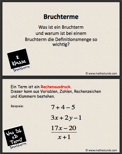 Bruchterme Definitionsmenge Präsentation