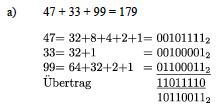 Zahlen im Zweiersystem addieren