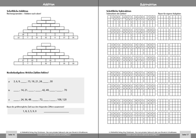 Addition und Subtraktion in Klasse 4