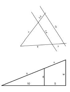 Ähnliche Dreiecke Standardaufgabe