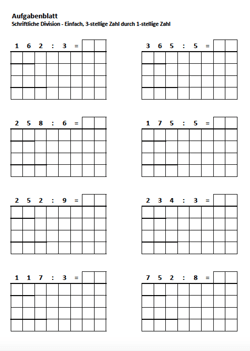 Featured image of post Schriftliche Division Durch Einstellige Zahlen Die schriftliche division mit gro en zahlen wird hier behandelt