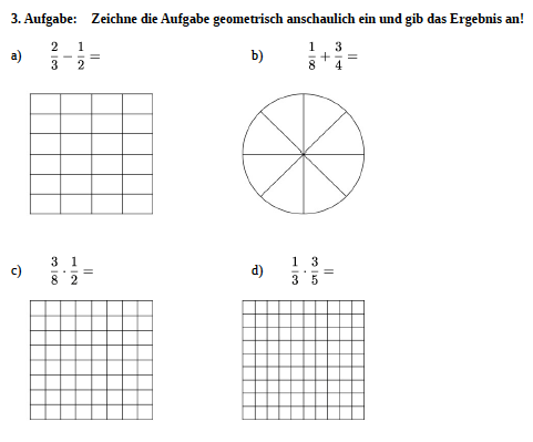 Brüche geometrisch deuten in der Bruchrechnung