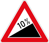 Schild 10% Steigung