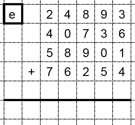 Einfache Addition Matheaufgabe für Klasse 5