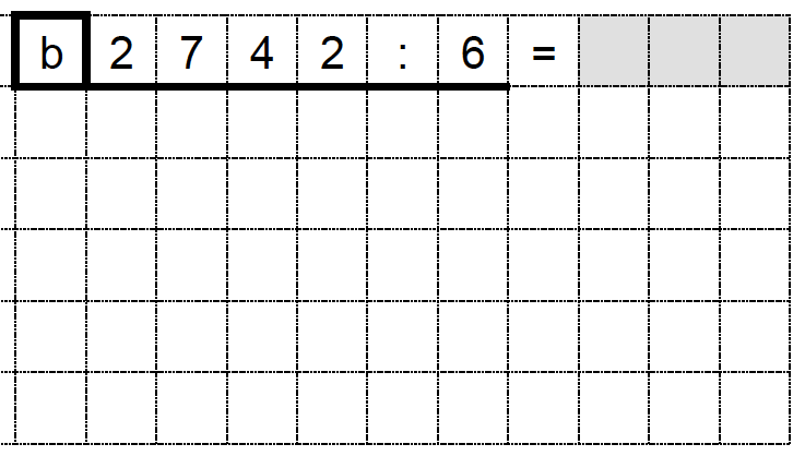 Einfache schriftliche Division