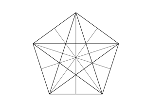 Mittelpunkt Pentagramm zeichnen