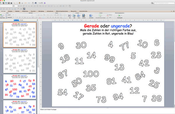 Gerade und ungerade Zahlen Powerpoint-Vorlage Gerade und ungerade Zahlen Powerpoint-Vorlage