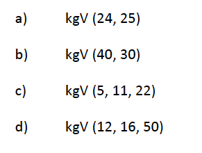 kgV kleinstes gemeinsames Vielfaches bestimmen Aufgaben Übungen