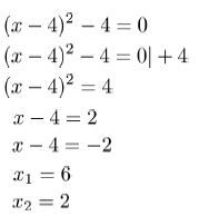 Lösung der quadratischen Gleichung mit der pq-Formel