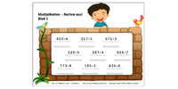 malaufgaben Multiplikation in Klasse 3