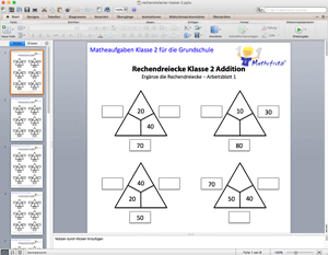 Rechendreiecke Klasse 2 Vorlage PDF PPT