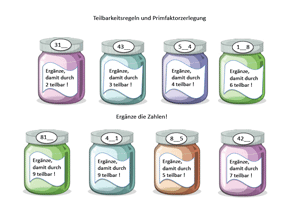 Teilbarkeit durch 9 Arbeitsblatt