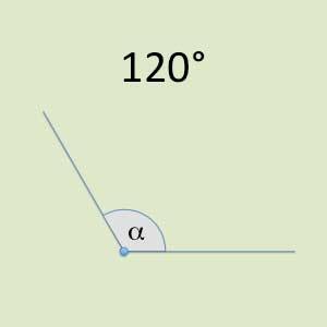 stumpfer Winkel am Beispoiel von 120 Grad stumpfer Winkel am Beispoiel von 120 Grad