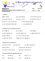 Arbeitsblatt Ausklammern, Ausmultiplizieren und das Distributivgesetz
