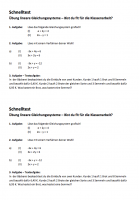 Übungsblatt lineare Gleichungssysteme