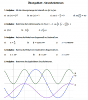 Arbeitsblatt Sinusfunktion 