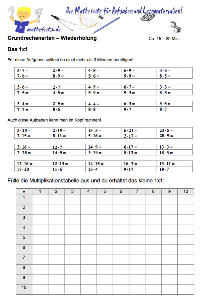 übungsaufgaben mathe klasse 5 gymnasium Übungsaufgaben mathe klasse 1