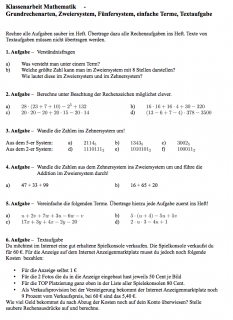 Arbeitsblatt + Lösungen