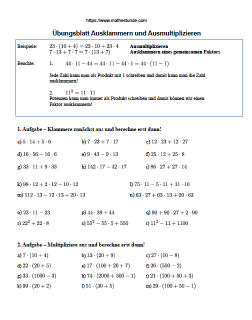 Lerne Ausklammern und Ausmultiplizieren