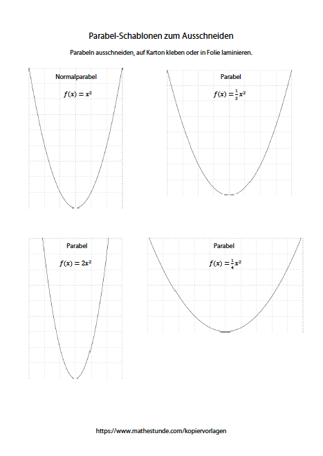 Parabel Schablone Pdf Parabelschablone Zum Selber Machen