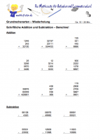 Schriftliche Addition Klasse 5