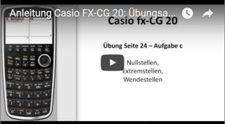 Casio FX-CG 20: Kurvendiskussion