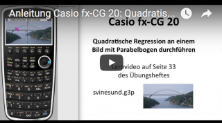 Casio fx-CG 20 Quadratische Regression