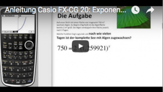 Casio FX-CG 20: exponentielle Regression