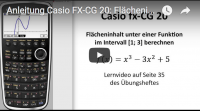 Casio FX-CG 20: Flächeninhalt unter Funktionsgraph bestimmen