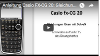 Casio FX-CG 20 Gleichungen lösen