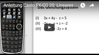 Casio FX-CG 20 Gleichungssystem mit unendlich vielen Lösungen