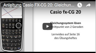 Casio FX-CG 20 Gleichungssysteme lösen