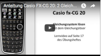 Casio FX-CG 20 Gleichungssysteme lösen