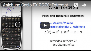 Casio FX-CG 20 Hochpunkte Tiefpunkte einer Funktion