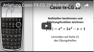 Casio FX-CG 20 Ableitungsfunktion und Nullstellen