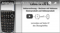 Casio FX-CG 20 Vektorprodukt und Skalarprodukt