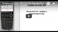 Casio FX-CG 20: Tangentengleichung finden