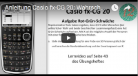 Casio FX-CG 20 Anwendungsaufgabe Wahrscheinlichkeitsrechnung