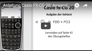 Casio FX-CG 20 Binomialverteilung Anwendungsaufgabe
