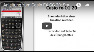 Casio FX-CG 20 Stammfunktion zeichnen