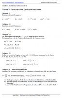Arbeitsblatt Potenzen und Exponentialfunktion