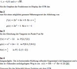 Arbeitsblatt Thema 1: Graph einer Funktion, Ableitung, Tangente